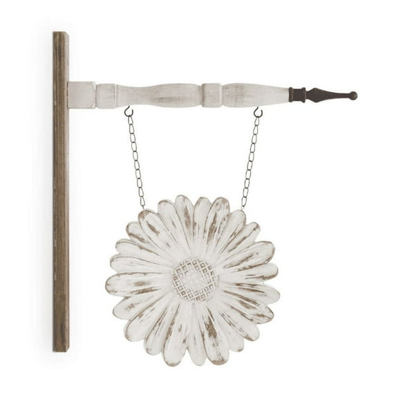 Whitewashed Daisy Flower Arrow Replacement Sign