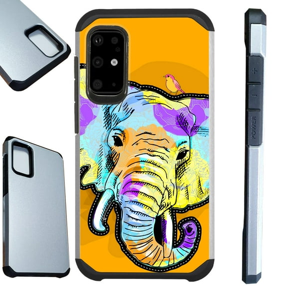 WORLD ACC Fusion Case Compatible with Samsung Galaxy S20 Hybrid TPU Phone Cover (Orange Elephant)