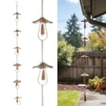 thumbnail image 1 of Rewenti Vintage Iron Mushroomrain Chain Outdoor Rain Chain 1.3 Meter Decorative Rain Chain, 1 of 1