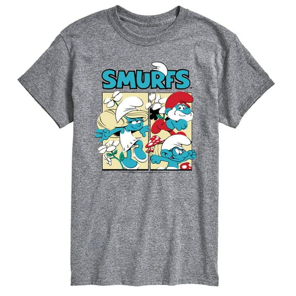 Smurfs - Grid - Men's Short Sleeve Graphic T-Shirt