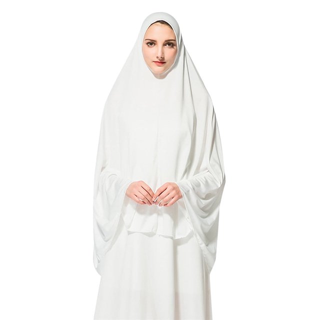 Khimar de oración para mujeres de Fdelink, listo para usar, bufanda larga debajo