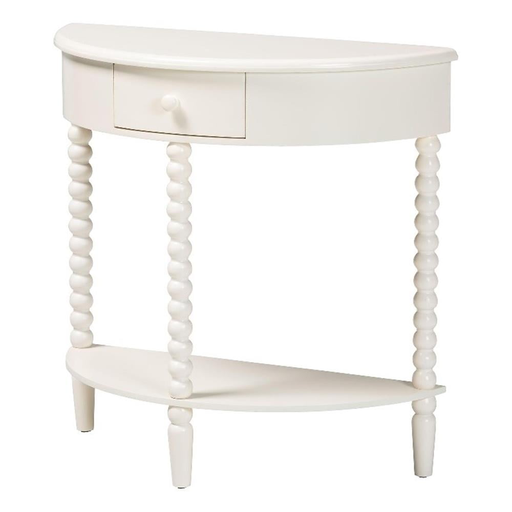 Baxton Studio Vologne Traditional White Wood French Console Table