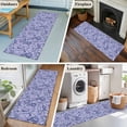thumbnail image 5 of Runner Rug 2 x 6 Ft, Purple Navy Blue Washable Non-Slip Floor Mat for Kitchen Hallway/Entryway, Retro Botanical Abstract Art Long Kitchen Runner Area Rugs for Living Room, Low-Profile, 5 of 7