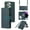 Green, variant on Dteck for iPhone 13 Pro Max Case, iPhone 13 Pro Max Wallet Case with 9 Card Slots, PU Leather Magnetic Flip Zipper Purse Wristlet Strap Crossbody Lanyard Kickstand Phone Case 6.7 Inch,Black