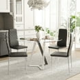 thumbnail image 2 of HOMCOM Set of a Dining Chairs Upholstery Seat with Steel Legs, 2 of 10