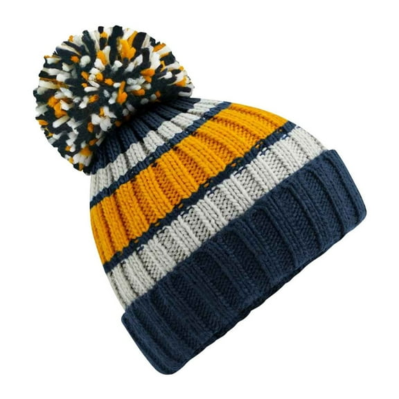 Beechfield Adult Hygge Striped Beanie