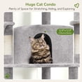 thumbnail image 4 of Torre para gatos Globlazer C51 para interiores, 130 cm, gris claro, 4 of 8