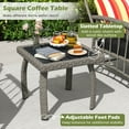 thumbnail image 2 of Gymax 3 PCS Patio PE Wicker Furniture Set w/ 5-Level Adjustable Backrest Bistro Set Outdoor, 2 of 6