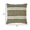 thumbnail image 5 of Fordy 20 Inch Decorative Throw Pillow Set of 4, Woven Stripes, Ivory, Tan, 5 of 5