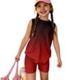 thumbnail image 6 of Grblisyd Outfits for Girls 10-12 Summer Gradient Print Tank Top and Biker Shorts 2 Piece Outfit Kids Cute Clothing Sets, 6 of 6