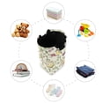 thumbnail image 7 of Yayeee Freestanding Laundry Hamper with Handle Collapsible Large Storage Basket for Clothes, Purple Birds Teapots, 7 of 7