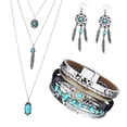 thumbnail image 4 of Conjunto de 3 piezas de joyería : gargantilla largo hecho a mano para festivales y vacaciones., 4 of 8