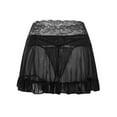 thumbnail image 4 of DYMADE Womens See Through Lace G-String Panties Ruffle Mini Skirt Underwear Set, 4 of 4