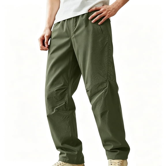 SAWOBUUN Mens Lightweight Hiking Pants Softshell Stretch Breathable Outdoor Climbing Trekking Pants
