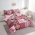 thumbnail image 2 of Manfei Pink Cowgirl Cowboy Bedding Comforter Set 7pcs, Western Boho Aztec Queen Bedding Sets, Rustic Cow Print Reversible Queen Sheet Sets, Super Cozy Room Decor, 2 of 7