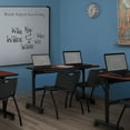 thumbnail image 2 of 48" x 30" Flip Top Mobile Training Table- Cherry and 2 "M" Stack Chairs- Black, 2 of 7