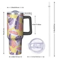 thumbnail image 2 of Modern 40oz Tumbler– Stainless Steel Insulated Tumbler with Handle and Straw, Large Capacity Travel Cup for Hot & Cold Drinks, 2 of 7