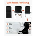thumbnail image 2 of Black Stretch Chair Covers, 30-Piece Set for Wedding Party Banquet, Polyester Spandex Slipcovers Fits Chairs up to 18.1x19.7x33.9 Inches, 2 of 11