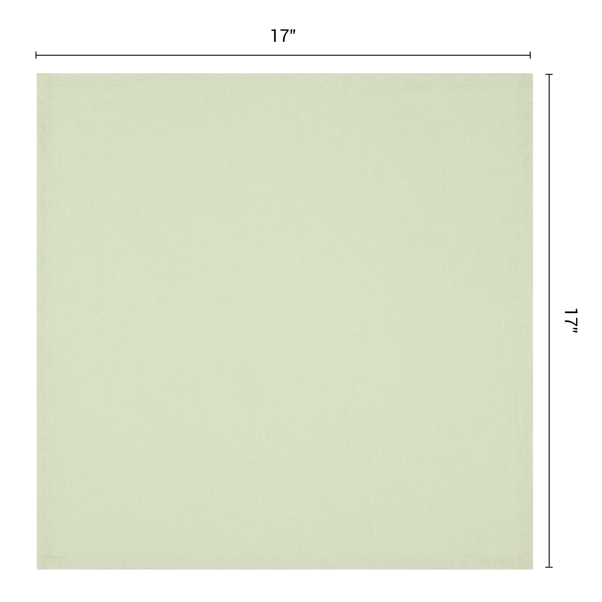 Unique Bargains 6Pcs Polyester Reusable Cloth Napkins Gray Green 16x16inch