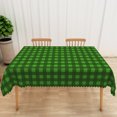 thumbnail image 6 of Mizhona Green Black Checkered Rectange Tablecloth St.Patricks Table Cloth for Dinning,Kitchen,Party，60" x 102", 6 of 6