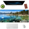 thumbnail image 3 of Extended Mouse Pad, XXL Gaming Mouse Pads, Large Big Mousepad Laptop Computer Keyboard Mat Desk Pad with Non-Slip Base Stitched Edge for Gaming Office, 35.4 x 15.7 inch, Lake Tahoe, 3 of 6