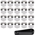 thumbnail image 1 of 20 pcs 21mm car wheel nut caps (silver) hexagonal tyre wheel bolt nut caps tyre screw caps with removal tool set dust protector, 1 of 5