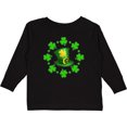 thumbnail image 3 of Inktastic St. Patricks Day shamrocks and hat Boys or Girls Long Sleeve Toddler T-Shirt, 3 of 5