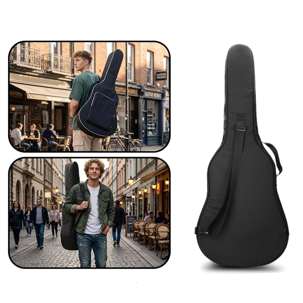 Yihuala Light Weight Guitar Storage Bag Adjustable Shoulder Strap Thicken Electric Guitar Backpack For 40 41inch Guitars