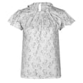 thumbnail image 3 of Moda mujer Casual impresión cuello redondo jerseys manga corta blusa camiseta Tops Fridja  bn2171, 3 of 7