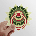 thumbnail image 1 of Copper Circle China Pattern Sun Vinyl Sticker Luggage Graffiti Flower Decal, 1 of 3