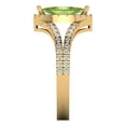thumbnail image 3 of Halo Engagement Ring for Women - 1.2ct Natural Peridot in 14K Yellow Gold Promise Ring, 3 of 6