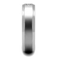 thumbnail image 4 of Anillo Color Plata Para Hombres de Acero Inoxidable Diamante Solitario Sencillo, 4 of 4