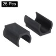 thumbnail image 3 of 25Pack Rectangle Shaped Chair Leg Tip 22mm Plastic Furniture Feet Black, 3 of 7