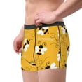 thumbnail image 3 of Wukai Cute Bee Butterfly Yelllow Print Men’s Underwear Breathable Boxer Briefs,&nbsp;Moisture Wicking & Breathable-XX-Large, 3 of 7
