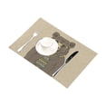 thumbnail image 3 of MKHERT Funny Hipster Bear in Tie and Glasses with Mustache Placemats Table Mats for Dining Room Kitchen Table Decoration 12x18 inch,Set of 4, 3 of 4
