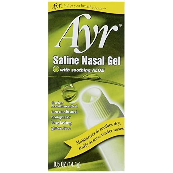 Ayr Saline Nasal Gel, With Soothing Aloe, (Pack of 16)