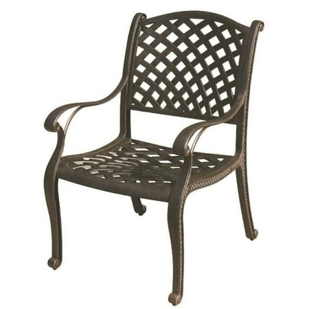Darlee Nassau Patio Dining Chair In Antique Bronze Set Of 4 Darlee Nassau Patio Dining Chair In Antique Bronze Set Of 4