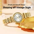 thumbnail image 3 of Women Watch Fashion Gold Analog Quartz Female Watch for Women Luxury Dress Ladies Stainless Steel Waterproof Wrist Watches, 3 of 9