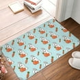 thumbnail image 4 of Pofeuu Rabbit Is Eating Carrots Print Flannel Doormats Rug16"x24"Rug Washable Doormats Indoor Outdoor Rugs for Layered Front Door Mats, Porch, Kitchen, Entryway, 4 of 7