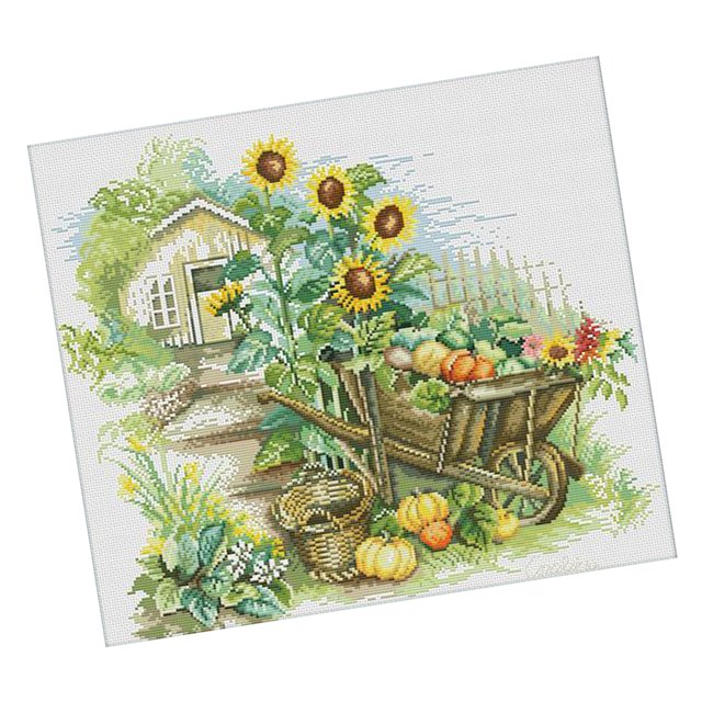 Kit de Costura Hecha A Mano Sunnimix Diseño de Jardín Impreso 59 x 52 cm