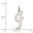 thumbnail image 3 of FB Jewels Sterling Silver Rhodium-plated Large Script Initial I Charm, 3 of 4