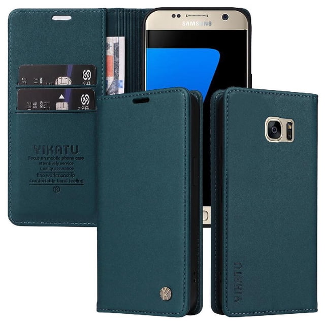 Funda para Samsung Galaxy S7 Estuche de Cuero PU Tipo Cartera con Ranuras para Tarjetas y Cierre Magnético