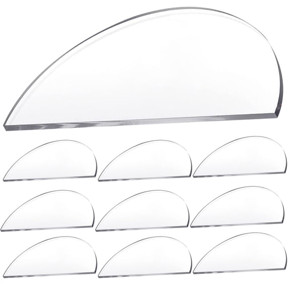 Tineasur 10pcs Acrylic Semicircle Place Cards for Wedding Table Seating