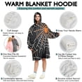 thumbnail image 5 of Wearable Oversized Blanket,Halloween Spider Webs with Orange Spiders Wearable Blanket Hoodie for Adults,Cozy Hooded Blankets with Super Pockets,Super Warm Fuzzy Pullover for Women & Men, 5 of 6
