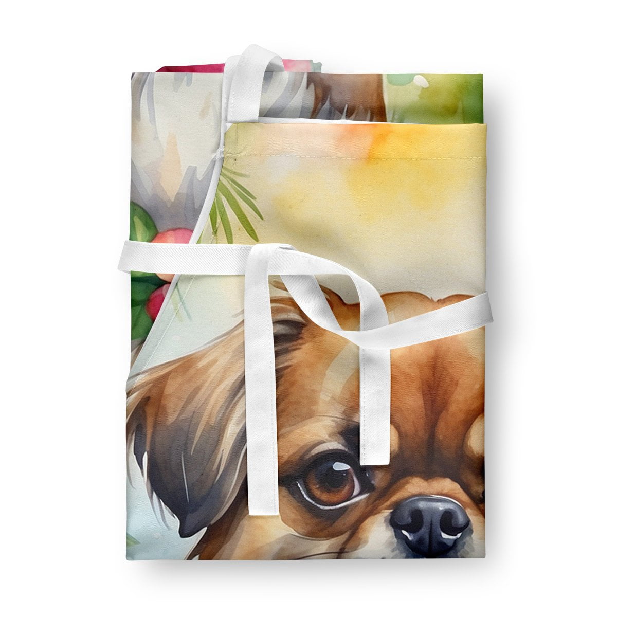 Tibetan Spaniel Luau Apron 27 in x 30 in