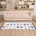 thumbnail image 2 of Yayeee Runner Rug for Bedroom 2'x6' Machine Washable Hallway Non Slip Mat, Purple Retro Shapes, 2 of 8