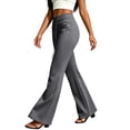 thumbnail image 6 of Yoga Pants for Women Ihhxva High Waisted Wide Leg Elastic Waist Leggings Adjustable Gym Running Daily Wear Workout S-2XL, 6 of 8