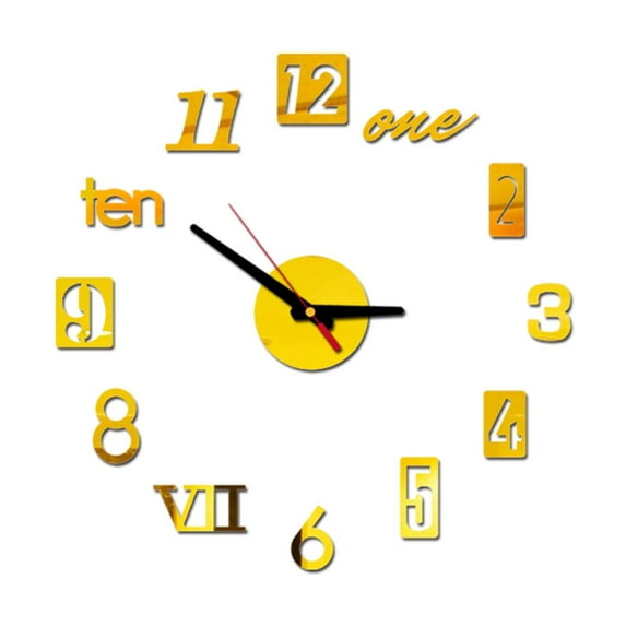 Removable Home Decoration Fashion Ornament Acrylic Accessories Coffee Cups Decal Mirror Surface DIY Wall Clock Silent Quartz 3
