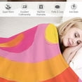 thumbnail image 3 of HENGT Retro 70S Pink and Orange Swirls Flannel Throw Blankets Lightweight Fluffy Winter Fall Blanket Cozy Soft Fuzzy Plush Home Decor for Couch Bed Sofa Bedroom Living Room Travel, 3 of 6