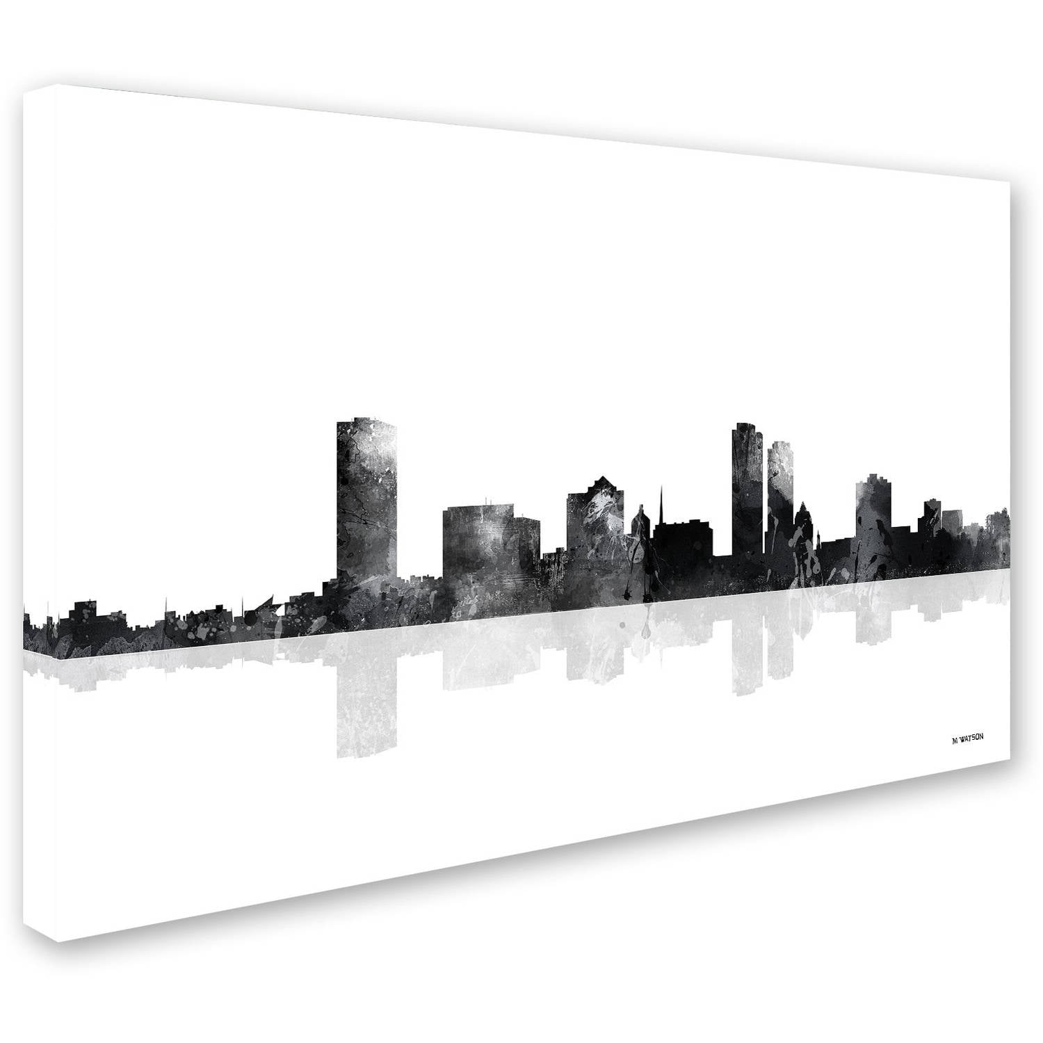 Trademark Fine Art "Milwaukee Wisconsin Skyline BG-1" Canvas Art by Marlene Watson